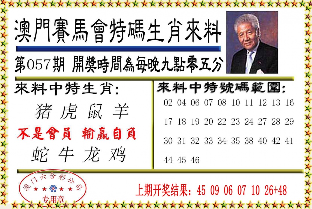 057期特码生肖来料[图]