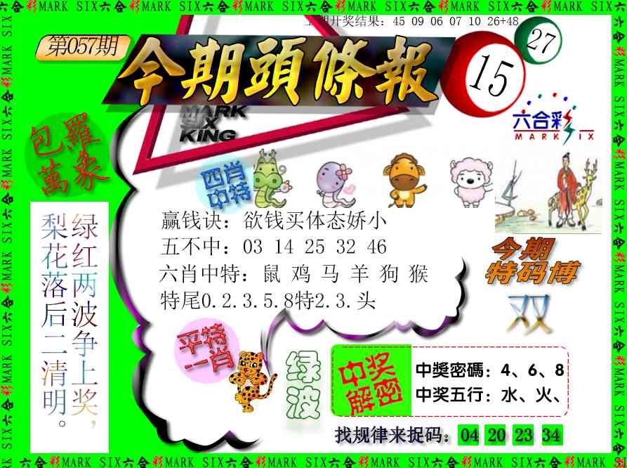 057期今期头条报[图]