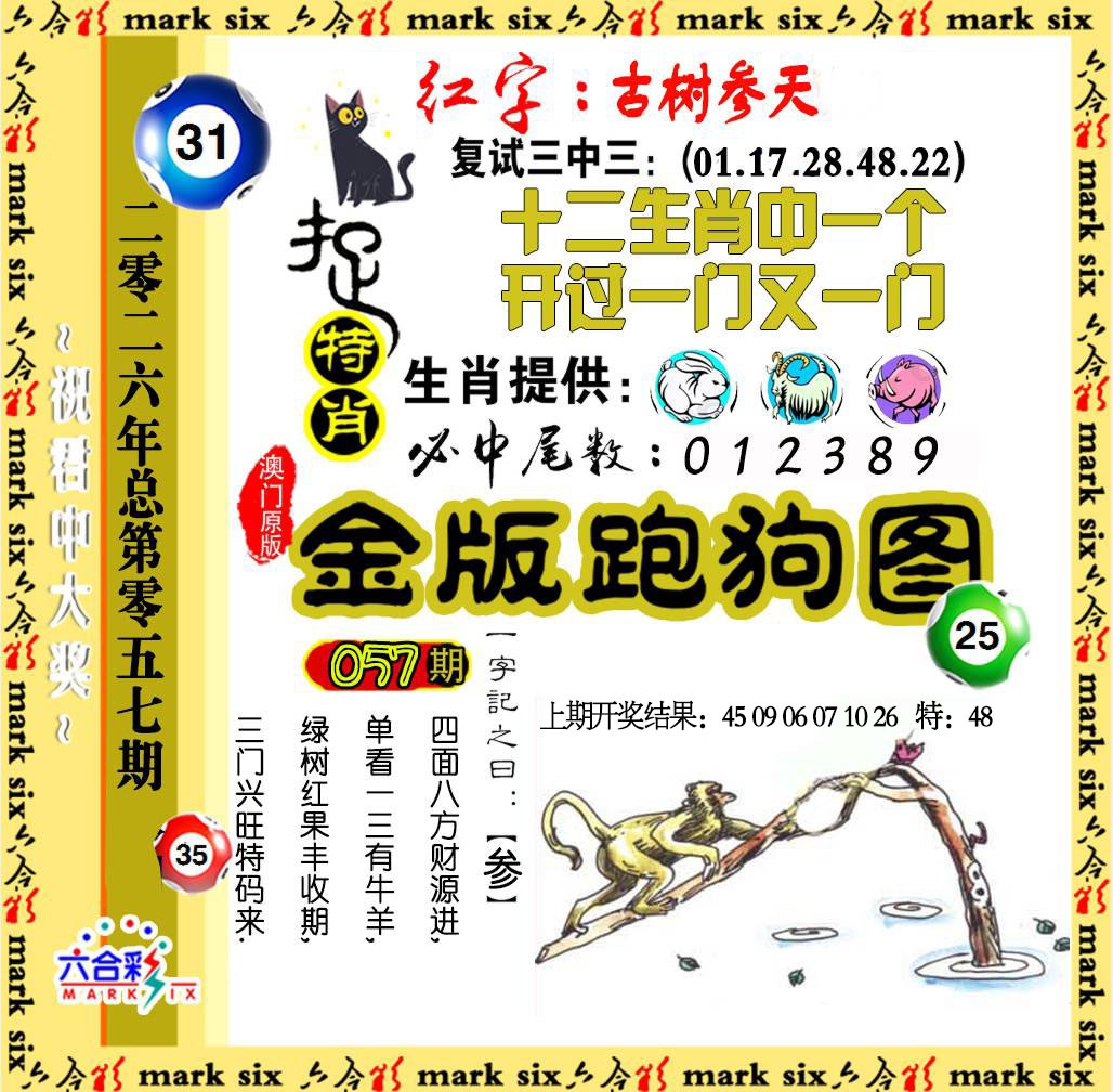 057期金版跑狗图[图]