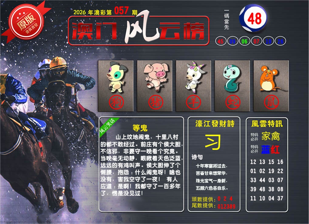 057期澳门风云榜[图]