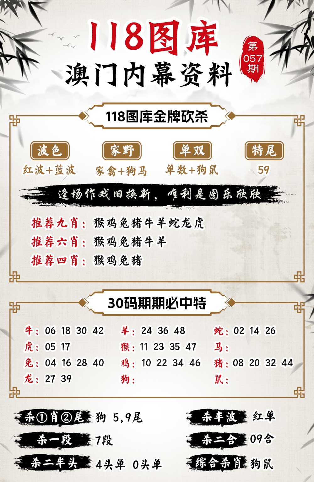 057期118内幕资料[图]