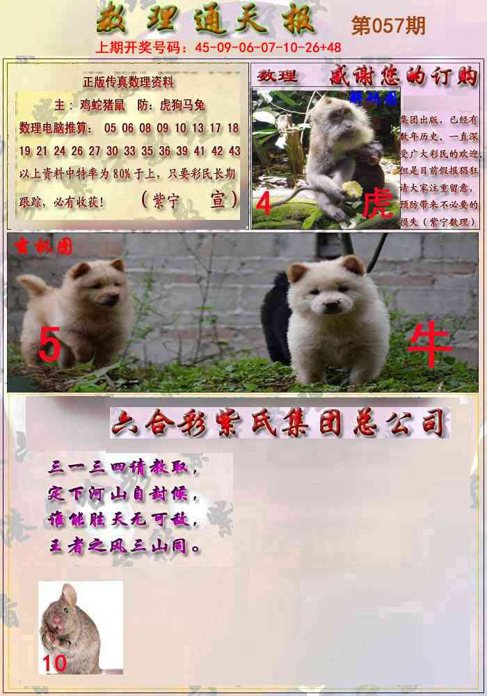 057期数通报[图]