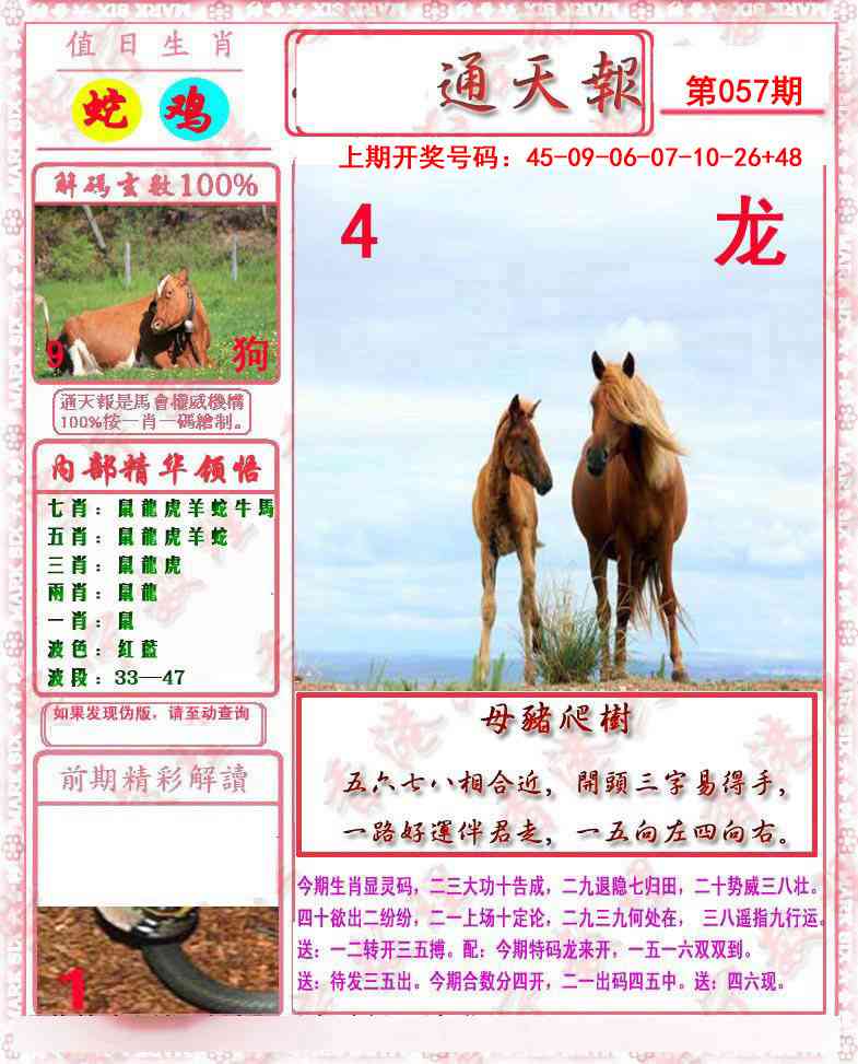 057期马经通天报[图]