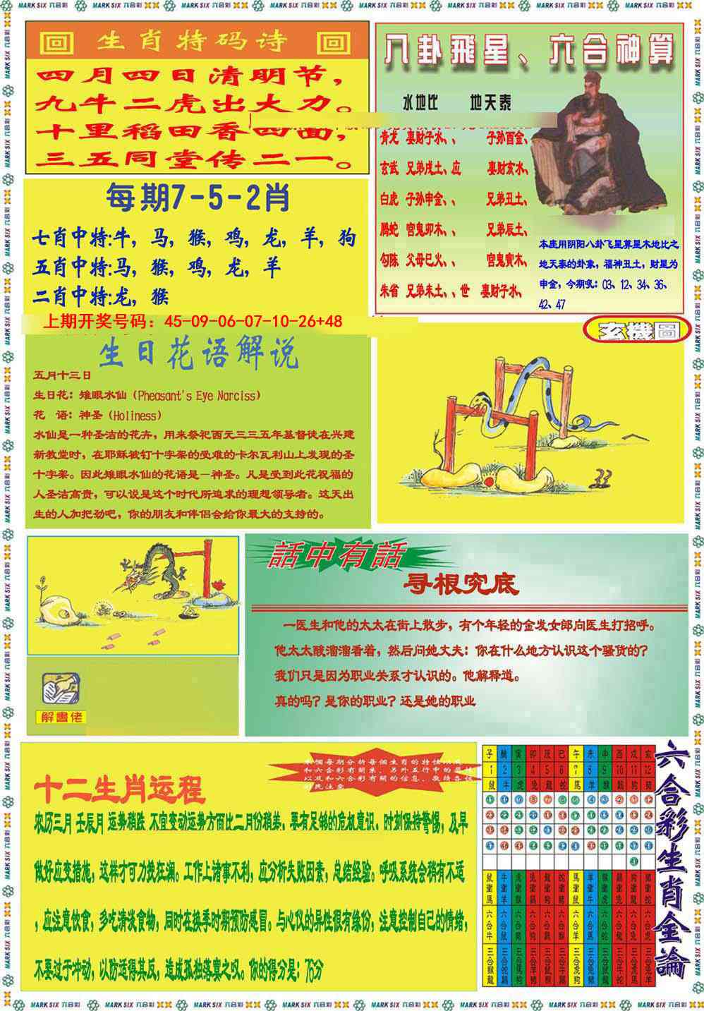 057期九龍马经B(推荐)[图]