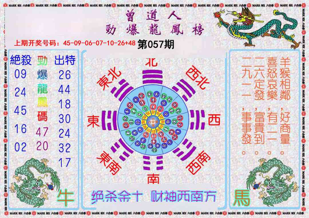057期曾道人劲爆龙凤榜[图]