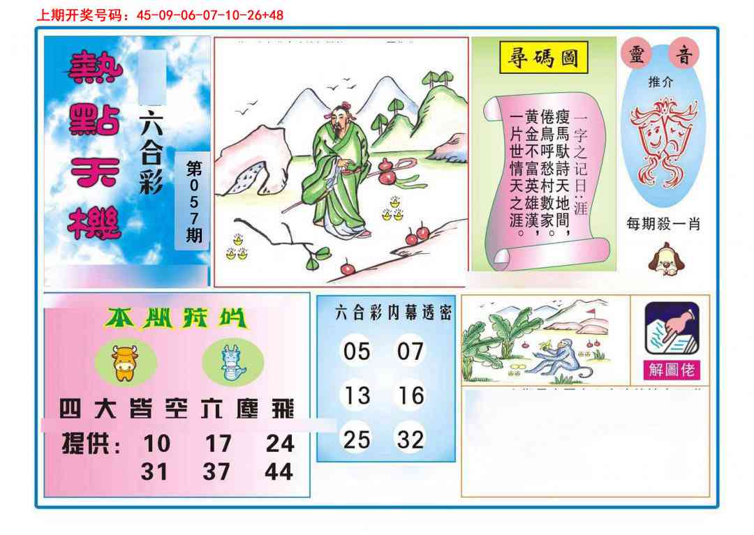 057期热点天机[图]