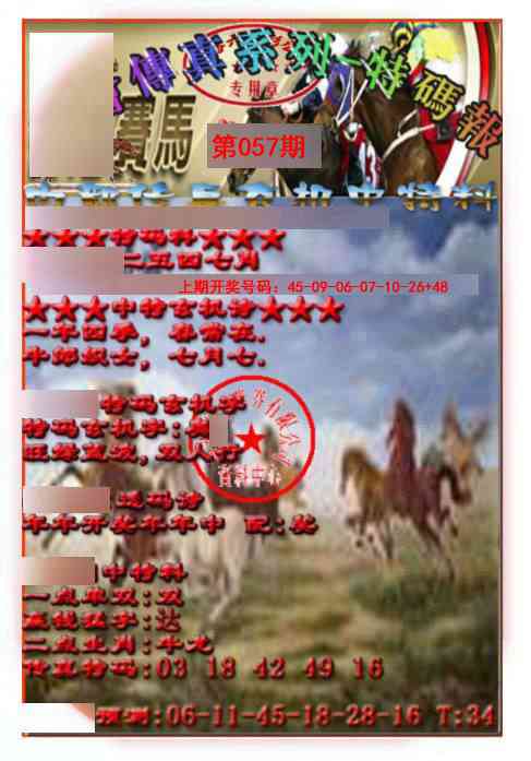 057期马会传真-特码报[图]