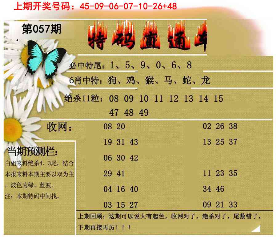 057期特码直通车[图]