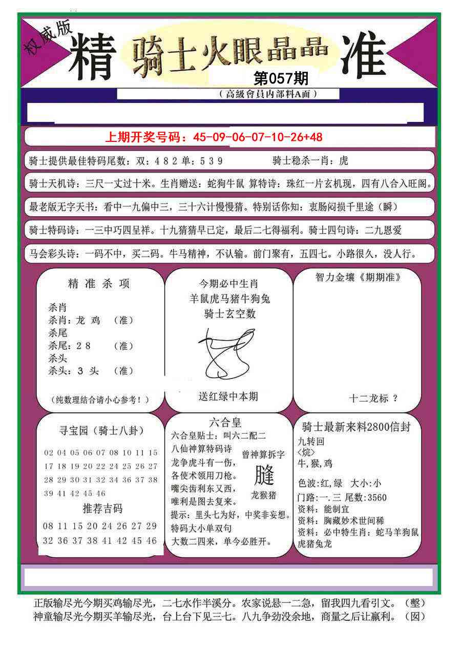 057期骑士火眼晶晶（正）[图]