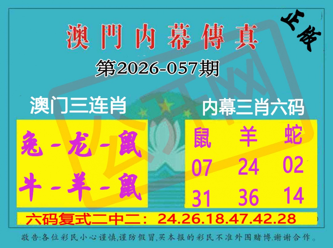 057期内幕传真三肖版[图]