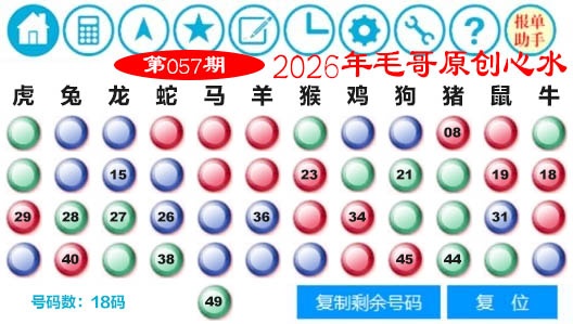 057期毛哥心水[图]